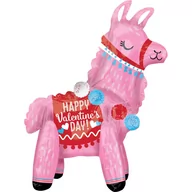 Balony i akcesoria - Balon foliowy Valentine llama 45x55cm - miniaturka - grafika 1