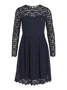 Vila Vikalila L/S Lace Noos sukienka damska, granatowa, L, granatowy blezer, L - Sukienki - miniaturka - grafika 1