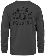 Koszulki męskie - t-shirt HORSEFEATHERS BAD LUCK LS T-SHIRT Gray - miniaturka - grafika 1