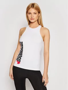 Koszulki i topy damskie - Dsquared2 Underwear Top D8D203480 Biały Slim Fit - grafika 1