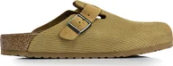 Klapki i japonki męskie - Birkenstock Klapki Birkenstock Boston Corduroy Cork Brown - miniaturka - grafika 1