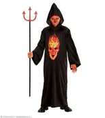 Stroje karnawałowe - Widmann Andreas 00336  kostium dziecięcy szkielet Meister, robe z kapturem, rozmiar 128, czarna WDM00336 - miniaturka - grafika 1