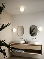 Oprawy, klosze i abażury - Plafon Alton ze szklanym kloszem do łazienki - miniaturka - grafika 1