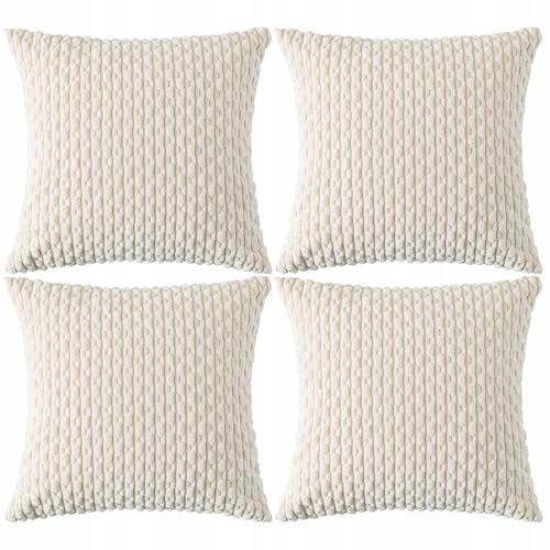 CI CI Zestaw 4 Poszewek Boho 40x40 cm Kremowe Na Poduszki Sofa