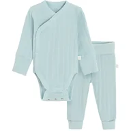 Moda i Uroda OUTLET - Cool Club, Komplet niemowlęcy, Body z długim rękawem, Półśpiochy, prążkowane, niebieski - miniaturka - grafika 1