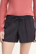 Spodnie sportowe damskie - Jack Wolfskin szorty Montero damskie kolor granatowy gładkie high waist A63889 - miniaturka - grafika 1