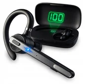 Zestawy głośnomówiące - SŁUCHAWKA BLUETOOTH 5.2 BEZPRZEWODOWY ZESTAW SŁUCHAWKOWY REDUKCJA SZUMÓW - miniaturka - grafika 1