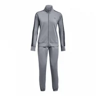 Spodnie sportowe damskie - Damski komplet treningowy Under Armour Tricot Tracksuit - szary - UNDER ARMOUR - miniaturka - grafika 1