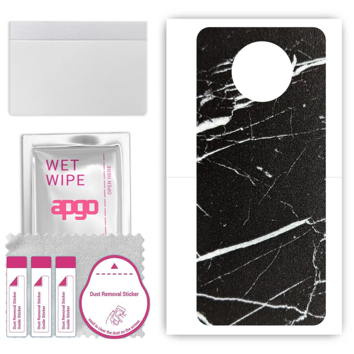 Folia naklejka skórka strukturalna na TYŁ do Honor X30 - Marmur Ciemny - apgo SKINS