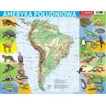 DEMART Puzzle ramkowe 72 Ameryka Południowa mapa fizyczna - Puzzle - miniaturka - grafika 1