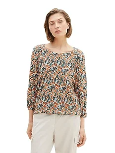 TOM TAILOR T-shirt damski, 32369 - Small Grey Tie Dye Floral, M - Koszulki i topy damskie - miniaturka - grafika 1