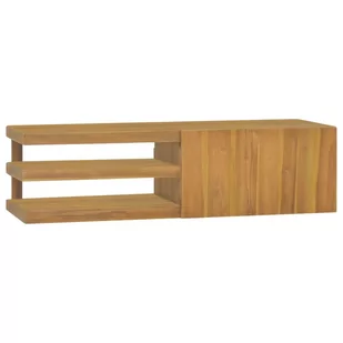 vidaXL Ścienna szafka łazienkowa, 110x40x30 cm, lite drewno tekowe - Szafki łazienkowe - miniaturka - grafika 1