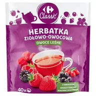 Herbata - Carrefour Classic Herbatka ziołowo-owocowa owoce leśne 80 g (40 x 2 g) - miniaturka - grafika 1