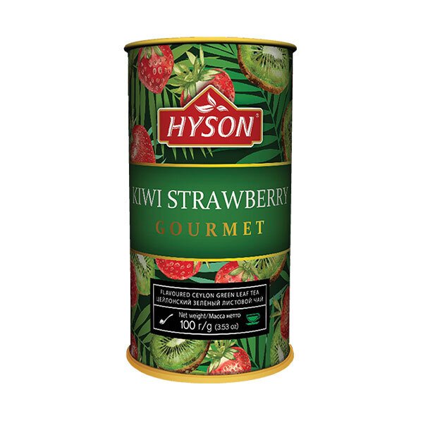 Herbata zielona kiwi truskawka Hyson 100g duży liść OPA Cejlon