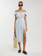 Sukienki - BIG STAR Sukienka w kolorze błękitno-białym - miniaturka - grafika 1