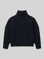 Swetry dla dziewczynek - Sweter z dzianiny o kroju oversized z golfem - miniaturka - grafika 1