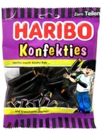 Żelki - HARIBO Żelki z Lukrecją Czarne Rurki z Nadzieniem Owocowym Konfekties Niemieckie 160G - miniaturka - grafika 1