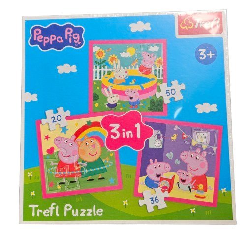 Puzzle 3w1 Peppa i Przyjaciele