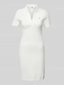 Sukienki - Sukienka polo o długości do kolan z wyhaftowanym logo - miniaturka - grafika 1