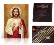 Ikony i obrazy sakralne - Ikona religijna Jezus Chrystus z Hostią - miniaturka - grafika 1