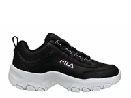 Buty dla dziewczynek - Buty dziecięce Fila 101078125Y STRADA LOW KIDS Czarne - miniaturka - grafika 1