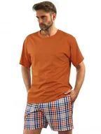 Piżamy damskie - Bawełniana piżama męska z krótkim rękawem 2527/04 sesto senso-xxl - miniaturka - grafika 1