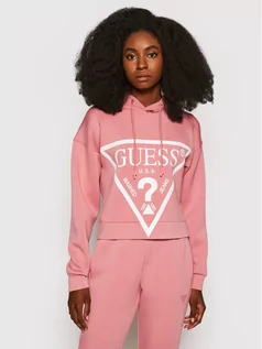 Bluzy damskie - Guess Bluza Alisa O1GA29 KAMN2 Różowy Comfort Fit - grafika 1
