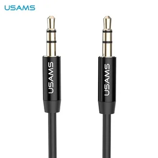 USAMS USAMS Adapter audio jack 3,5mm 3,5mm YP-01 1 m czarny (YP101) - Adaptery i przejściówki - miniaturka - grafika 4