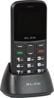 Telefony stacjonarne - Telefon stacjonarny Blow 75-030# Telefon dla seniora blow czarny z podstawką s18d - miniaturka - grafika 1