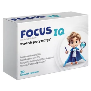 Focus IQ, od 6 lat, 30 kapsułek miękkich - Suplementy naturalne - miniaturka - grafika 1