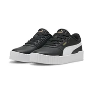 Odzież sportowa dziecięca - Dziecięce sneakersy Carina 3.0 PUMA Black White Gold - miniaturka - grafika 1