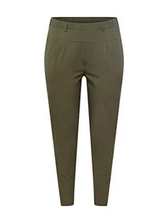 Spodnie sportowe damskie - Kaffe Curve Spodnie dresowe damskie Kcjia, Khaki, 70 - grafika 1