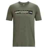 Koszulki sportowe męskie - Koszulka męska Under Armour Camo Chest Stripe SS Rozmiar: XXL / Kolor: zielony - miniaturka - grafika 1
