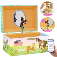 Karuzele dla niemowląt - PREZENT DLA DZIEWCZYNKI KOCHAJĄCEJ KONIE – Muzyczna szkatułka z tańczącym koniem i pozytywką Idealna na urodziny lub pod choinkę + EBOOK-2 - miniaturka - grafika 1