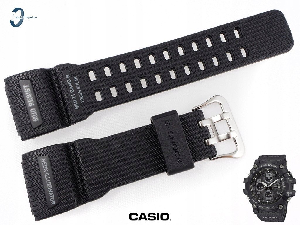 Pasek do zegarka Casio GWG-100 GWG-100-1A czarny oryginalny 10559690