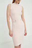 Sukienki - Guess sukienka kolor różowy mini dopasowana - miniaturka - grafika 1