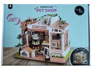 Zabawki kreatywne - Miniaturowy domek PET SHOP DIY z oświetleniem LED 3D - miniaturka - grafika 1
