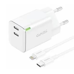 Ładowarka sieciowa Foneng GAN35 2x USB-C 2.4A (biała) - Ładowarki i akumulatory - miniaturka - grafika 1