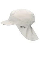 Czapki damskie - Sterntaler Unisex dziecięca czapka z daszkiem z ochroną karku, bez tasiemek do wiązania czapka dziecięca, jasnoszare, 57 - miniaturka - grafika 1