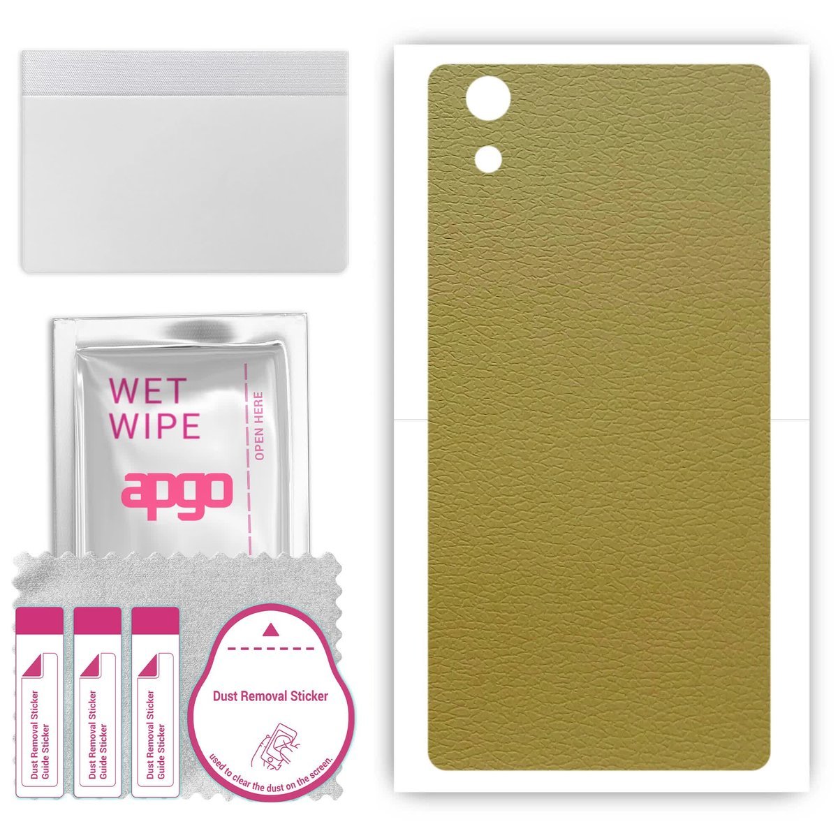 Folia naklejka skórka strukturalna na TYŁ do Sony Xperia X - Skóra Oliwkowa - apgo SKINS