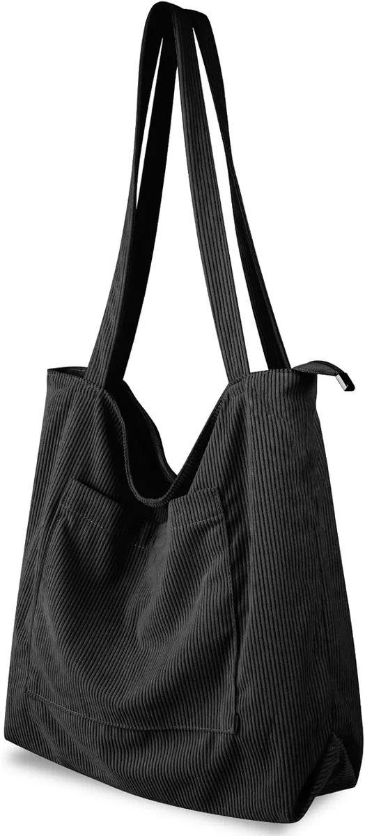 TORBA SZTRUKSOWA ZAKUPOWA TORBA NA RAMIE UNISEX Z KIESZONKĄ PRACA SPORT