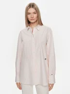 Koszule damskie - Tommy Hilfiger Koszula WW0WW41854 Różowy Relaxed Fit - miniaturka - grafika 1