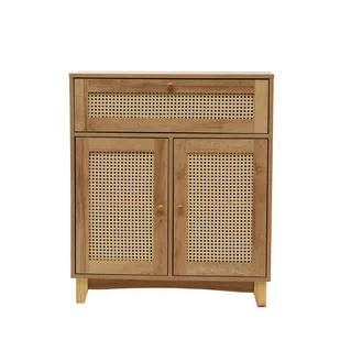 Komoda NOTTO z rattanem 74x35x86 cm - Komody Komoda NOTTO z rattanem 74x35x86 cm - Komody - miniaturka - grafika 1