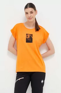 Koszulki sportowe damskie - Mammut t-shirt sportowy Mountain kolor pomarańczowy - grafika 1