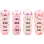 Gumki biurowe - Długa różowa gumka do mazania w kształcie kwiatka Sakura, japońska wiosna - miniaturka - grafika 1