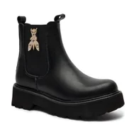 Buty dla dziewczynek - Patrizia Pepe Skórzane botki - miniaturka - grafika 1