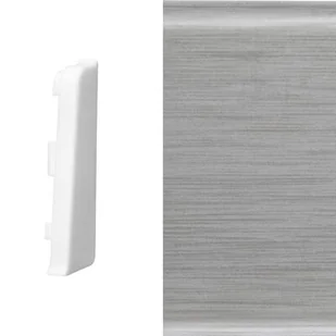 Arbiton Zakończenie prawe do listwy MACK (2 sztuki) alu light - Listwy przypodłogowe - miniaturka - grafika 1