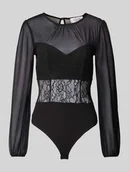 Body - Body o kroju slim fit z półprzezroczystego materiału model ‘Noelia’ - miniaturka - grafika 1