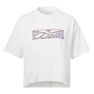 Reebok Damska koszulka z grafiką, fioletowy, S, Fioletowy, XXL - Koszulki i topy damskie - miniaturka - grafika 1