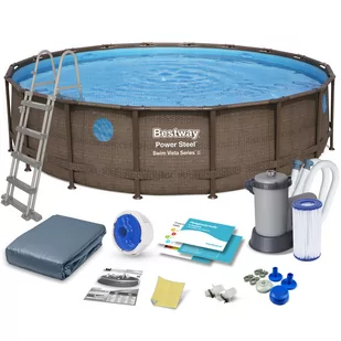 Bestway Basen stelażowy ogrodowy 549x122 zestaw 12w1 56977 56977 - Baseny ogrodowe - miniaturka - grafika 1